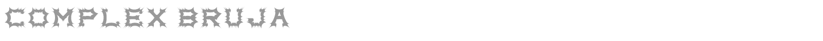 Complex Bruja font preview